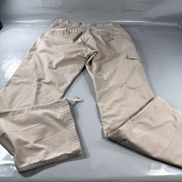 Under Armour Chino Khaki Pants Mens Drawstring Ankle Cargo Pocket Trousers - Picture 15 of 16